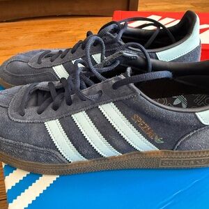 Adidas Men's Navy and Light Blue Sneakers